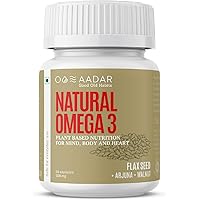 AADAR NATURAL OMEGA 3 | Vegan Omega-3 and Immunity Supplement for Men and Women | For Mind, Body and Joints | Flaxseed…