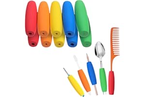 INNOHHUSTLE 10 Stück Schaumstoff Griffschläuche Schaumschlauch Adaptive Utensilien Griffschläuche Schaumstoff Utensilien Polstergriffe Häkelnadelgriff Set für Senioren Menschen mit Behinderung