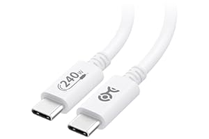 Cable Matters [Certyfikat USB-IF] Kabel USB C 240 W 2 m w kolorze białym do MacBooka Pro, iPada Pro, iPhone'a 15 Pro, Apple Vision Pro (kabel do ładowania USB C 140 W, kabel USB C, USB 2.0, brak