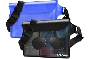 Crenova Sac étanche pour téléphone/espèces/cartes, sports nautiques, plongée, pêche, camping