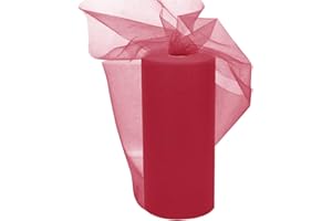 EUBSWA Rollo de Tul Rojo 30cm x 92M, Tul de Boda Deco Textil Camino de Mesa Tul para DIY Tutu Mesa Artesanía Fiesta Decoración