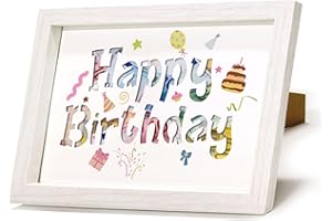 HSDSH Happy Birthday Geldgeschenk, Geldgeschenke Geburtstag, Geld Geburtstag, Geld Geburtstagsgeschenk, Geldgeschenke Verpackung Geburtstagsgeschenk für Männer und Frauen Junge Mädchen 3D Holz Bilderrahmen