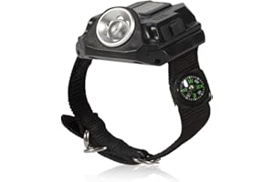 WALLFIRE Taktyczna latarka LED, wodoodporna ładowalna super jasna lampa LED do zegarka na rękę latarka do nocnego biegania, wędrówek na świeżym powietrzu, biwakowania