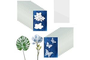 Milaosk Kit Cianotipia A5 25 Pezzi - Carta da Stampa Solare per Bambini e Adulti Con Clip Blu - Alta Sensibilità per Progetti Artigianali Fai-Da-Te