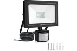 MEIKEE Security Lights with Motion Sensor 25W PIR Light Super Bright 2100 Lumen LED Sensor Flood Lights Outdoor IP66 Waterproof Daylight White Wall Light Perfect for Garage Garden Forecourt Hallway