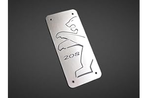 autoCOVR Repose Pieds en Acier pour Peugeot.208,2012-2019, 1 Pièce Inox 208 Accessoires Pédalier Pédales Argent Marchepied Inoxydable Brossé