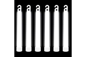 Trimming Shop Bastoncini luminosi da 15,2 cm, di alta qualità, ultra luminosi al buio, confezione da 25 (bianco) per Capodanno, feste di laurea, campeggio