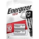 Energizer CR123 Batterien, Lithium Knopfzelle, 2 Stück