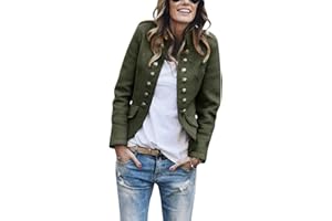 shownicer Donna Elegante Blazer Giacca Manica Lunga Tinta Unita Slim Fit OL Giacca con Pulsante Casual Ufficio Business Lavoro Giacca Cappotto Corto Capispalla Tops