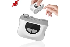 YOYTRF Elektrischer Nagelknipser, 3 in 1 Automatisch Schneidend und Schleifend + Aufbewahrung von Nagelresten, 3 Geschwindigkeiten Nagelschneider mit LED Licht für Babys, Kinder, Erwachsene Und Senioren