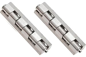 VICHOME 2 Bisagras Desmontables con Pasador Cromado/Latonado 53 mm – WOLFPACK (Cromado)