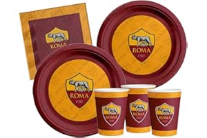 Isola Party Kit festa di compleanno Roma eco-friendly (24 piatti, 24 bicchieri, 40 tovaglioli)