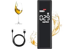 JORPETS Alcohol Breathalyzer Tester, No Need for Mouthpieces and blowpipe required, PortableAlcohol Tester with Digital LCD Screen and Beep Warning for UK Home Personal and Professional Use