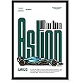 CodersParadise wood Aston Martin Wall Poster Frames|8x12 inch (A4 Size)|Hanging Wall Artwork Frames For Home Bedroom, Living Room and Walls Aesthetics|Framed Artworks, Rectangular, Multicolor