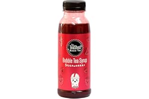 THE *TEASHED THE TEASHED Strawberry Bubble Tea Fruit Syrup 330ml | 11 Servings | Use with popping boba juice pearls | By THE TEASHED