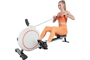 Superun Máquina de Remo para Gimnasio en Casa - Remadora con 32 Niveles de Resistencia Magnética Silenciosa, Compatible con App Máquina de Cardio con Pantalla LCD