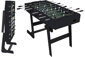 Mendler Tischkicker London, Kicker Kickertisch Tischfussball, klappbar 84x121x105 - schwarz