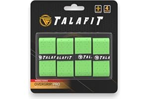 TALAFIT Pack 4 Grips Padel - SURGRIP Padel- Grip Tennis - Grips Raquette Padel - PERCAGES- Accessoires Padel - Maximum Grip