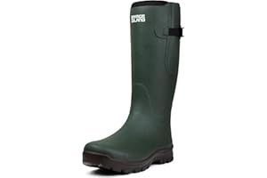 Savage Island Men's Lachlan Rubber All-Weather Neoprene Lined Wellington Boots - Waterproof Wellies
