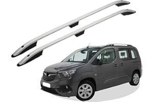 RC Royal Class Dachreling aus Aluminium eloxiert passend für Opel Combo E L2 lang (LWB) Baujahr ab 2018 passgenau in Silber mit Allgemeiner Betriebserlaubnis (ABE)