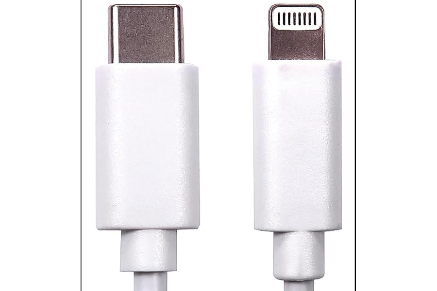 Charger USB-C to Lightning Cable, Fast Charging, compatible with iPhone, White
