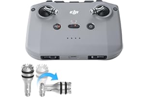 RCstyle Lot de 2 joysticks pliables pour DJI Flip/DJI NEO/DJI Mini 4K/Mini 4 Pro/Mini 3 Pro/Mavic 3/Mini 3/Air 3, en alliage d'aluminium rétractable, portable, facile à transporter, argenté