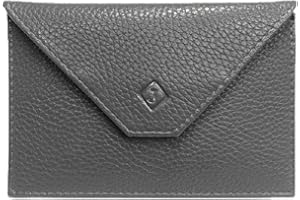 LOLUNA® Pochette Format enveloppe pour Papier Voiture, Carte Grise, permis Conduire Tout en Cuir Plusieurs Couleur Homme et Femme (Gris)