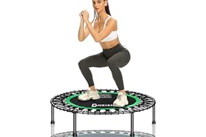 Darchen 200 KG Rebounder Mini Trampoline for Adults, Indoor Small Rebounder Exercise Trampoline for Workout Fitness for Quiet and Safely Cushioned Bounce Adults Kids [100 CM]