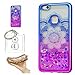 Produktbild Hülle Huawei P10 Lite (5,2 Zoll) Hülle Transparent Hardcase,3D Galvanotechnik TPU Kreative Liquid Bling Hülle Case Für Huawei P10 Lite (5,2 Zoll),Dynamisch Treibsand Flüssige Fließend Wasser Glitter Sparkle Klar Hart Plastik Tasche Kristall Handytasche Rückseite Hülle Schale Etui Für Huawei P10 Lite (5,2 Zoll) + Schlüsselanhänger (R) (2)