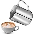 Milk Jug,fl.oz Stainless Steel Milk Jug Milk Frothing Pitcher Jug Cup with Measurement Mark, Milk Pitcher Jugs Perfect for Barista Cappuccino Espresso Making (200ML)