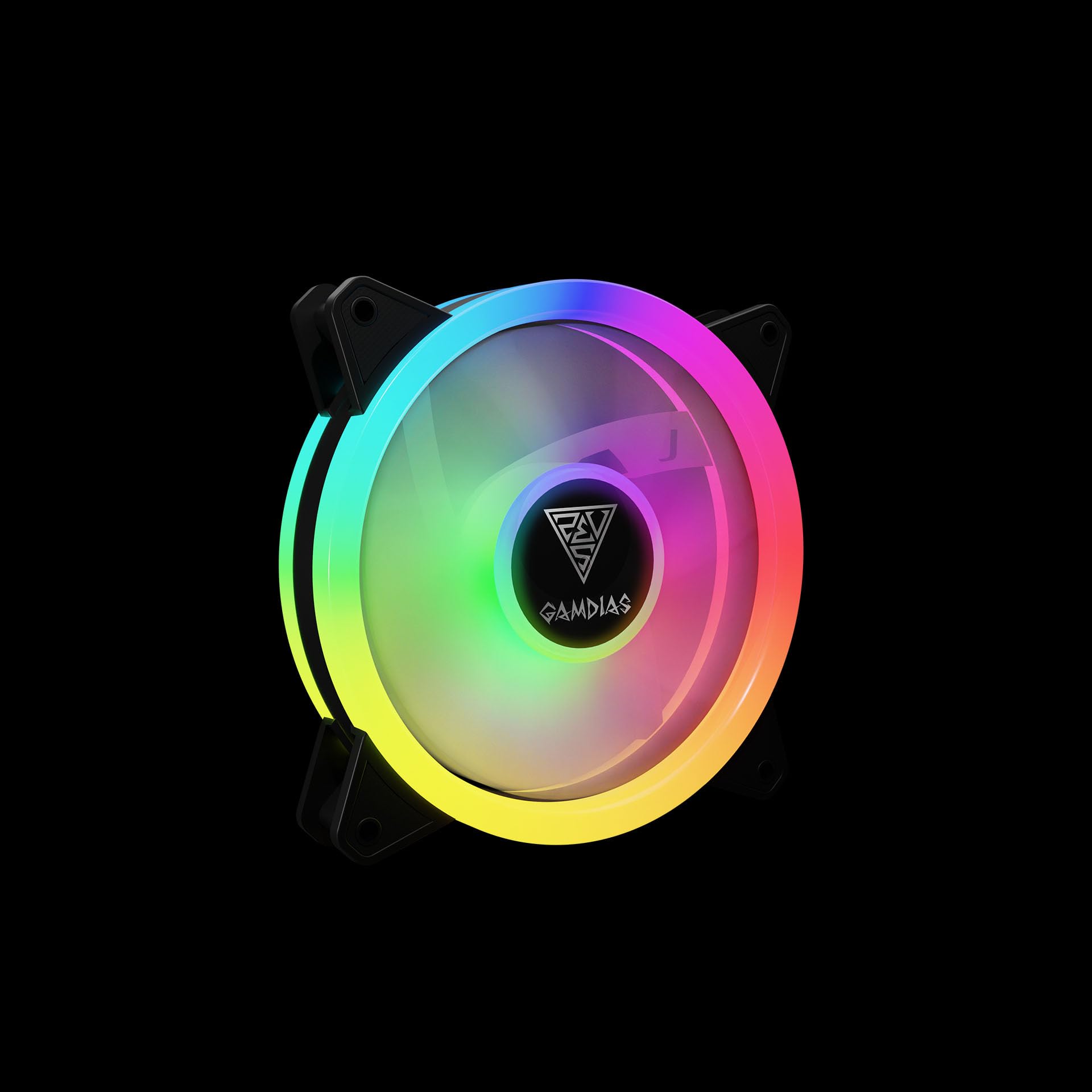 Gamdias Aeolus M2 1201 120mm RGB Case Fan with Controller - High Performance & Quiet Cooling