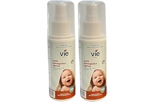 VIE Anti-Mosquito Spray (2 x 100ml) | DEET-Free Natural Mosquito & Insect Protection | Safe for Kids & Adults | Long-Lasting Defense Against Mosquitoes, Fleas & Biting Insects | Travel Essentials