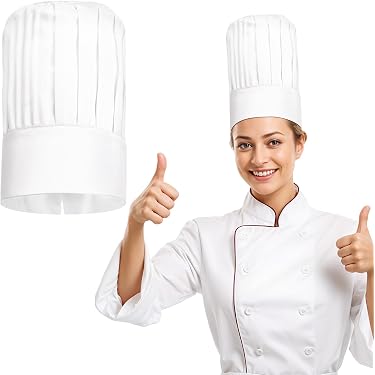 EEPLUYTY Set Van 3 Witte Koksmutsen – Professionele Kookmutsen Voor Mannen En Vrouwen – Ideaal Voor Hotel, Restaurant Of Thuiskeuken