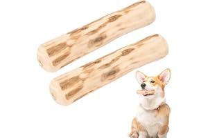 MOLZINY 2 Stück Kaffeeholz Kauholz Kauspielzeug Hund Hundespielzeug Kauen Stifte Kauen Kauknochen aus Kaffeeholz für Welpen für Kleine und Mittlere Hunde