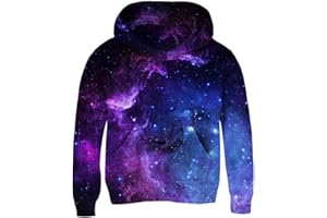 AIDEAONE Sweat à Capuche Garçon Filles Enfants Imprimé 3D en Molleton Pull Sweats À Capuche avec Grande Poche