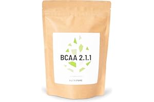 Nutripure | BCAA 2.1.1 Poudre | 100% Vegan | Origine Naturelle & Végétale | Acides Aminés Essentiels | Musculation & Endurance pendant l'effort | Entraînements | 220g | Fabriqué en France