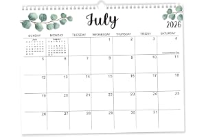 Stor väggkalender 2026-2027, väggkalender från juli 2026 till december 2027 med tjockt papper, tvillingtrådsbindningsplanerar