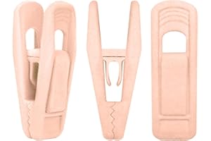 Andiker - Juego de 20 clips de terciopelo para perchas, clips para pantalones de terciopelo y pinzas para ropa (rosa)