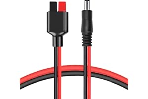 HOIIME Kit di collegamento per pannello solare, cavo di ricarica solare, 16 AWG, DC 5.5x2.5 mm, cavo di prolunga per generatori portatili, accumulo di energia RV (1.5 m)