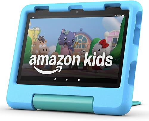 Amazon Fire HD 8 Kids tablet (newest gen), ages 3–7 | 3 GB memory, includes ads-free books, games and videos that children love, 8" HD screen, parental controls, 13-hr battery, 32 GB