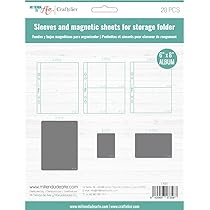 Scatola Organizzatrice Per Fustelle E Timbri - Con Divisori, Buste E Fogli Magnetici, Trasparente - Foto 9