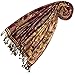Produktbild LORENZO CANA Marken Pashmina Schal Naturfaser Floral Blumen Rostrot Gold Gelb Stola Schaltuch Tuch Stola 70 x 200 cm 78440