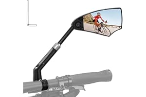 GMMG Bicycle Mirror for E-Bike Bicycle Rear View Mirror 360° Bicycle Mirror Foldable Rear View Mirror Bicycle for Handlebar 20-23 mm (Right)