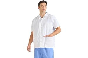 Misemiya - Blouse Blanche Chimie Unisexe - Blouse medicale Homme - Blouse Laboratoire Homme - Blouse de Travail Femme Q816