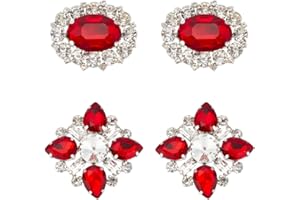 arricraft 2 par con 2 estilos de Pinzas para Zapatos Cristal Diamante, Clips para Zapatos de Cristal con Diamantes de Imitación de Aleación, Hebillas para Zapatos de Metal