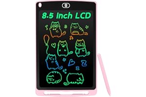 Coolzon Tavoletta Grafica LCD Scrittura Colorato 8.5 Pollice, Elettronica Lavagna Cancellabile da Disegno con Penna, Portatile Lavagnetta per Bambini Digitale Ewriter con Pulsante Elimina, Rosa