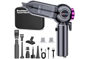 Lyiazsoy Car Vacuum Cleaner,22000PA Handheld Vacuum Cordless with Brushless Motor, 6 in 1 Car Window Breaker and Seatbelt Cutter, Vacuum Cleaners for Home Pet PC Cleaning