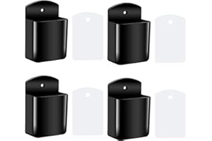 HaiFafafaing 4 Pcs Remote Control Holder Wall Mounted, Self-Adhesive TV Remote Holder for Home School Office (Black)