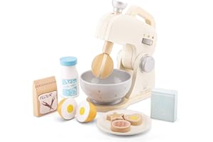 New Classic Toys 10707 Mixer mit Zubehör-Weiß, Weis