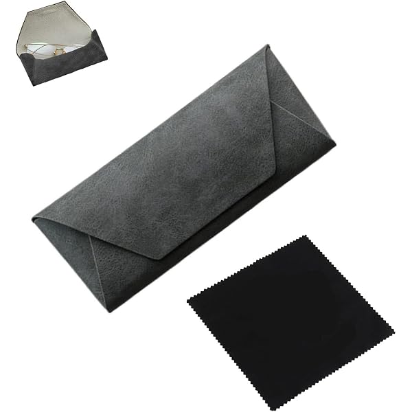 Lot De 3 Étuis à Lunettes Rigides Argentés - Protection Renforcée - Avec Chiffon Et Sac - Homme, Femme, Enfant - 10